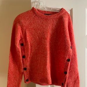 Orange J Crew sweater NWT size S